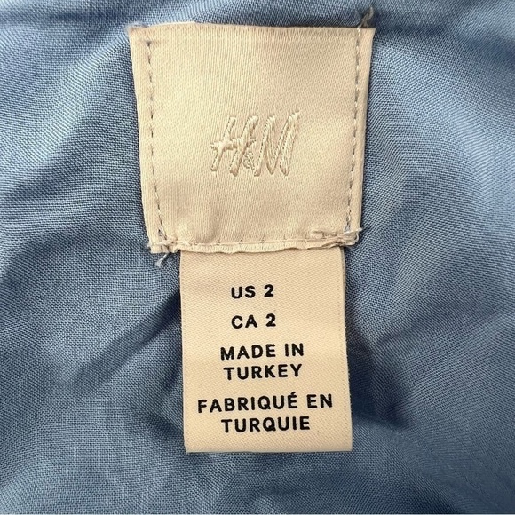 h&m Blue Pleated Lined Maxi Dress Size 2 Women’s - Picture 2 of 10